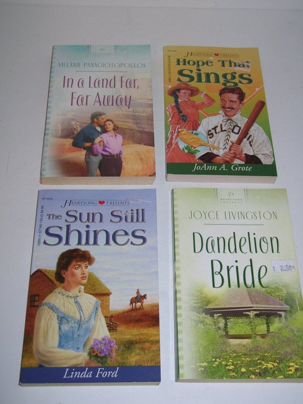 Lot of 4 Books ~ Heartsong Presents ~ Inspiritual Romance New 86
